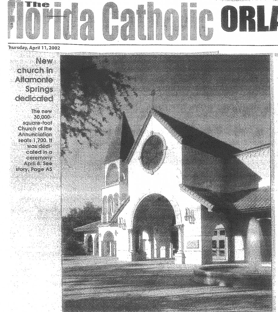 Church dedication April 8 2002