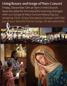 The Living Rosary Songs of Mary Concert - December 12