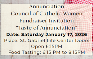 Taste of Annunciation - January 17