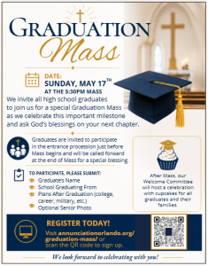 Graduation Mass - May 17th - 5:30pm