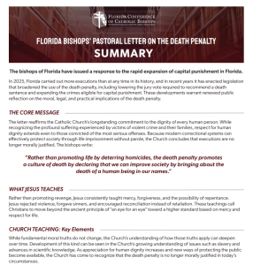 Florida Bishops - Pastoral Letter on the Death Penalty