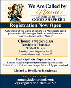 Catechesis of the Good Shepherd - Registration